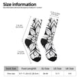 thumbnail image 2 of Xecao Mandala Floral Line Art Pattern Sport Socks for Women and Men Crew Socks Sporty Calf Socks Casual Socks, 2 of 6