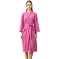 thumbnail image 2 of Intimates Unisex Breathable Solid Color Bathrobe Splicing Home Clothes Robe Coat M, 2 of 2