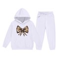 thumbnail image 7 of Piuwrlz Toddler Sweatsuits Sets 2pcs Girls Jogger Set Pocket Round Neck Sweats and Sweatpants White Size 5 Years, 7 of 7