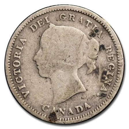 1865-1896 Canada 5 Cents Avg Circ