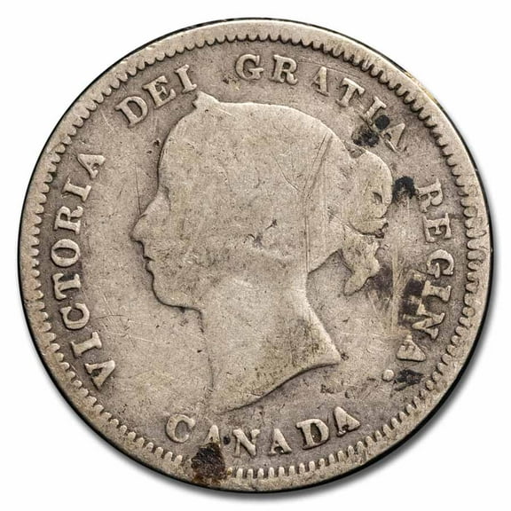 1865-1896 Canada 5 Cents Avg Circ