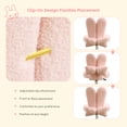 thumbnail image 6 of Ktaxon Teddy Fleece Office Chair, Rabbit Ear Vanity Chair with Adjustable Height, 360-Degree Swivel and Casters, Pink, 6 of 10