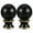 Black, variant on Mersess 2-Pack Lamp Finial Caps for Lamp Shades, Harp Holder Accessories with Brushed Nickel and Black Finish