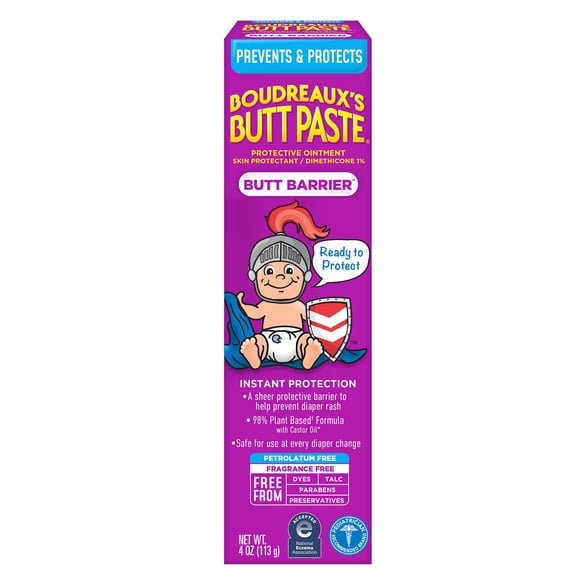 Pomada para dermatitis del pañal Boudreaux's Butt Paste, tubo de 120 ml