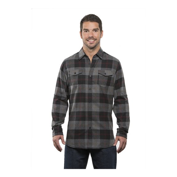 Burnside Yarn-Dyed Long Sleeve Flannel Shirt Size up to 4XL