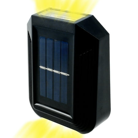

Solar Wall Light Outdoor LED Solar Security Light Auto ON/OFF Solar Fence Light IP65 Waterproof Solar Patio Light with White Light(Warm Light) for Patio Stairs Yard Garden Pathway（Warm White）