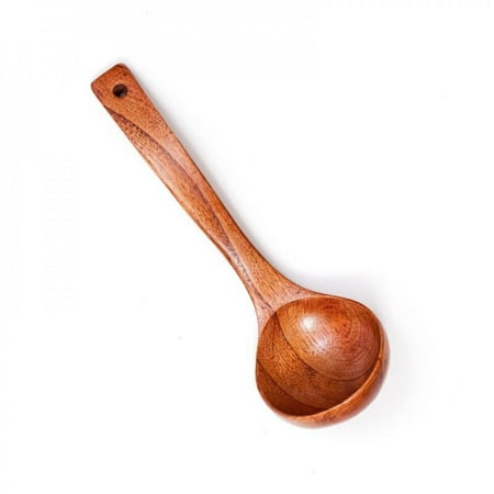 

Hazel Tech Kitchen Special Long Handle Big Soup Spoon Sheng Soup Spoon Wood Curved Spoon Anti-hot Porridge Porpity Wooden Spoon Genuine Straight Shank Oil Spoon