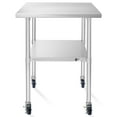 thumbnail image 2 of KUTLER Stainless Steel Table with Wheels for Prep and Work 30 x 30 Inches, NSF Heavy Duty Commercial Kitchen Table for Restaurant, 2 of 7