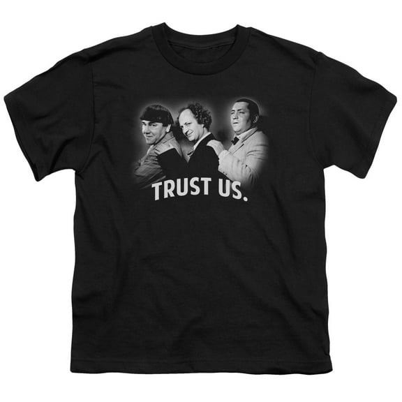 Three Stooges - Turst Us - Youth Short Sleeve Shirt - Large