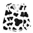 thumbnail image 7 of Blouses for Women Dqueduo Women's Cow Print V Neck Long Sleeve Casual Loose Blouse Shirt, 7 of 7