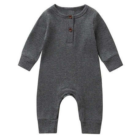 

Yievot Spring Fall Toddler Newborn Baby Girls Jumpsuit Clothes Long Sleeve Cute Solid Baby Romper Clothes 0-18 Months 2024 Toddler Girl Boy Clothes on Clearance