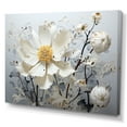 thumbnail image 2 of Designart "Dreamy White Marigold" Marigold Wall Art Living Room, 2 of 7