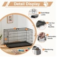 thumbnail image 6 of FDW Large Dog Crate 42 Inch Dog Cage Foldable Metal Kennel with Leakproof Tray Foldable Design Indoor Outdoor Use for Large Dogs,Black, 6 of 8