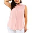 thumbnail image 3 of Unique Bargains Women's Plus Size Sleeveless Button Down Tank Top Shirts, 3 of 7