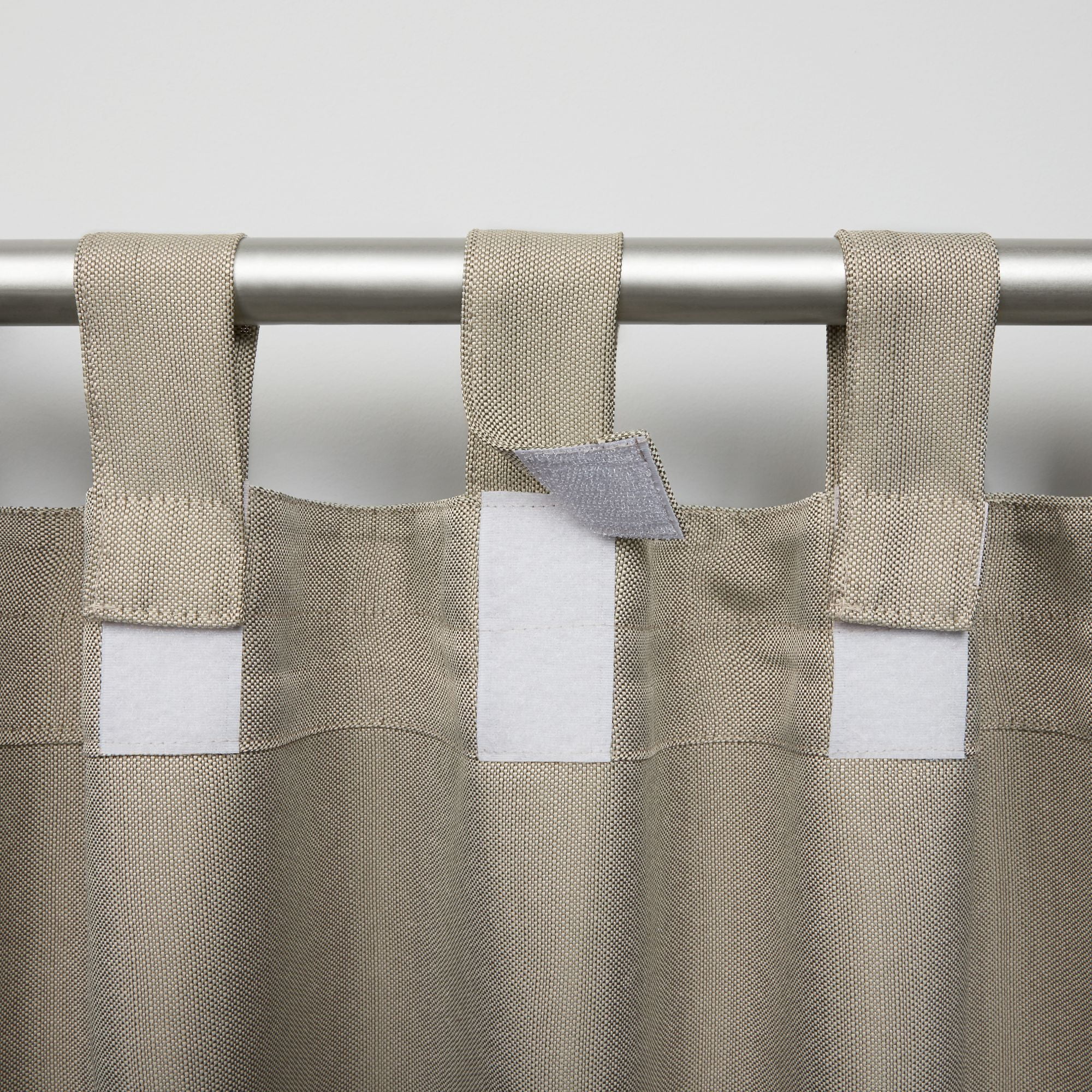 Exclusive Home Curtains Biscayne Indoor/Outdoor Two Tone Textured Tab Top Curtain Panels, 54"x120", Natural, Set of 2