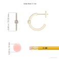 thumbnail image 3 of ANGARA Natural Diamond Solitaire Hoop Earrings in 14K Yellow Gold for Women (Size-3.1mm| Color-K| Clarity-I3) | April Birthstone, Anniversary, Jewelry Gift for Women | Natural Diamond Earrings, 3 of 8