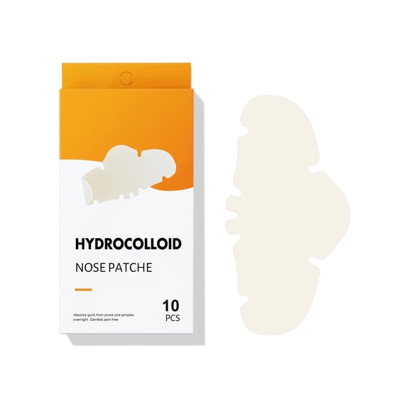 LEHOZIHEQ Hydrocolloid Patch For Nose Pores Pimples To Absorb Pimple Nasal Mucus (10 Pieces)
