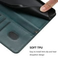 thumbnail image 3 of Wallet Case for Samsung Galaxy S25, Short Strap PU Leather Case, Premium PU Leather Kickstand Magnetic Folio Cover for Galaxy S25 with Card Holder, Support Wireless Charging - Darkgreen, 3 of 9