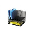 thumbnail image 5 of Safco, Onyx 2 Horizontal/6 Upright Desk Organizer, 1 Each, Black, 5 of 13