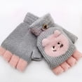 thumbnail image 2 of Liyamei Mitaines Convertibles Sans Doigts Tricotées Chaudes pour Bébé Hiver, 2 of 3