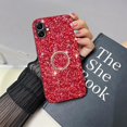 thumbnail image 3 of Case for Samsung Galaxy A06 with Ring Kickstand, Women Girls Cute Glitter Sparkly Shiny Bling Sparkle Shockproof Protective Cover Case for Samsung Galaxy A06 CZ-Red, 3 of 7