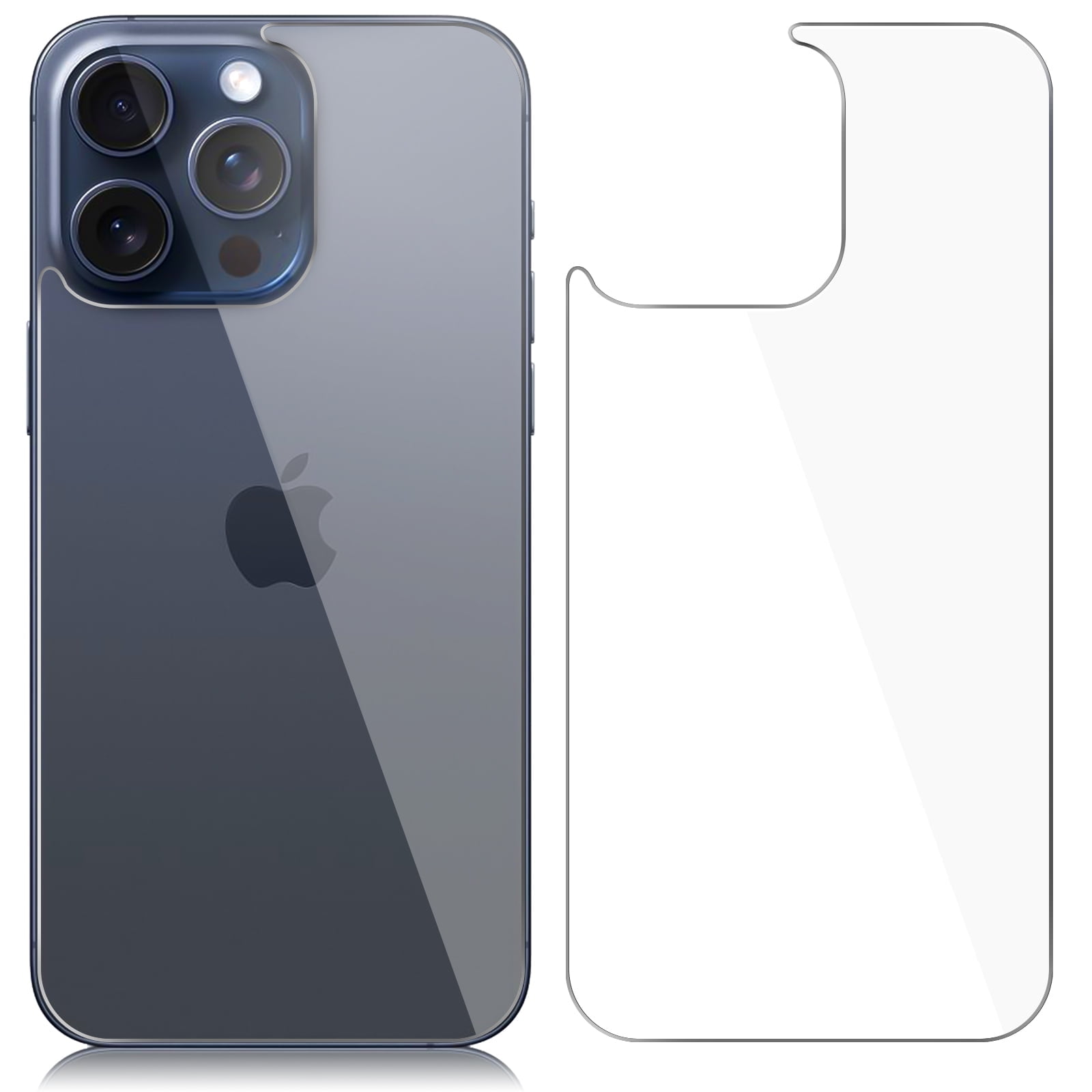 Beeyoka iPhone 15 Pro Back Screen Protector[2-Pack],Anti-Fingerprint/Scratch Glass Protector for iPhone 15 Pro (6.1 inch)