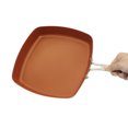 thumbnail image 2 of Clearance:Skillet Copper Red Pan Ceramic Induction Frying Pan Saucepan Skillet Scratch Resistant 10 Inches Nonstick Skillet, 2 of 5