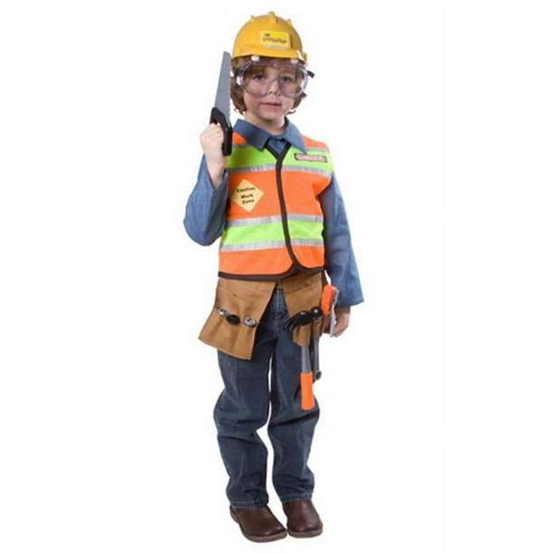 Dress Up America 513-T4 Costume d'Enfant Travailleur de la Construction - Taille T4