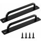 thumbnail image 1 of Tirador para Puerta Corredera Zhivalor 2 Piezas Negro con Tornillos para Cocina Muebles Armarios, 1 of 5