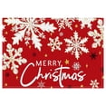 thumbnail image 2 of Christmas Placemats, Linen Holiday Table Mats, Festive Christmas Style, Heat Resistant Dining Place Mats, Washable Cloth Placemats for Kitchen Table, Home and Kitchen, 40x30cm, 2 of 7