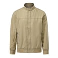 thumbnail image 6 of AZoiNM Men's Stand Collar Zip Jacket Loose Fit Lightweight Casual Long Sleeve Spring Fall, 6 of 15