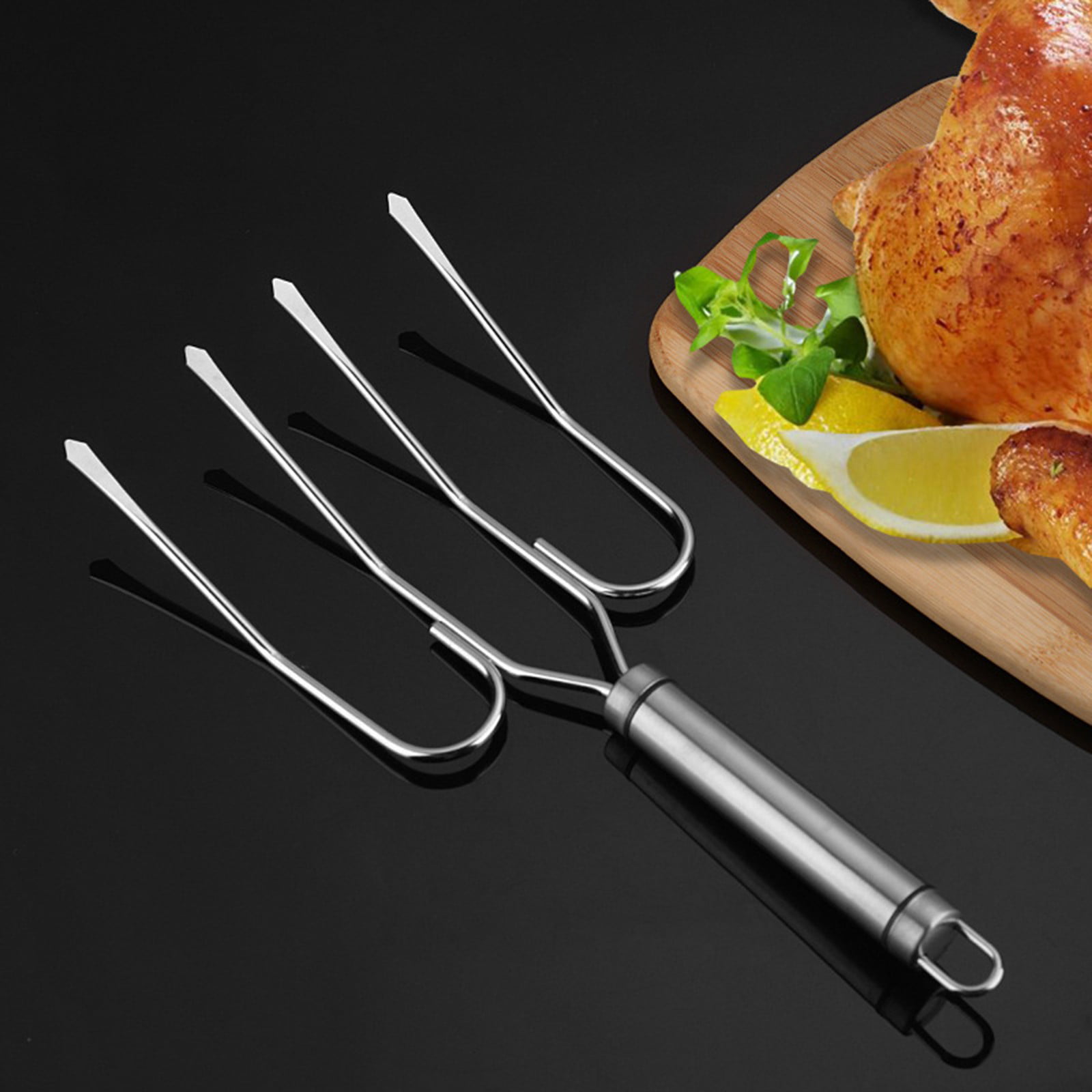 i Kito Stainless Steel Meat Carving Knife Set, Turkey Carving Knife and  Fork Set