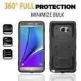 thumbnail image 2 of Galaxy Note 5 Case, [SUPER GUARD] Dual Layer Protection With [Built-in Screen Protector] Holster Locking Belt Clip+Circle(TM) Stylus Touch Screen Pen (Black), 2 of 8