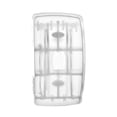 thumbnail image 1 of Toystoory Botellero a prueba de polvo con tapa, escurridor plegable multifuncional para simplificar el agua compleja Organizadores de utensilios de cocina Caja gris claro blanca., 1 of 6