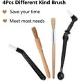 thumbnail image 3 of Coffee Brush Set Professional Espresso Brush Kit Include Wooden Coffee Grinder Machine Cleaning Brush and Nylon Espresso Brush for Coffee Machine Group, 3 of 5