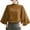 Brown, variant on VONDA Women 3/4 Sleeved OL Blouse Holiday Solid Color Tops