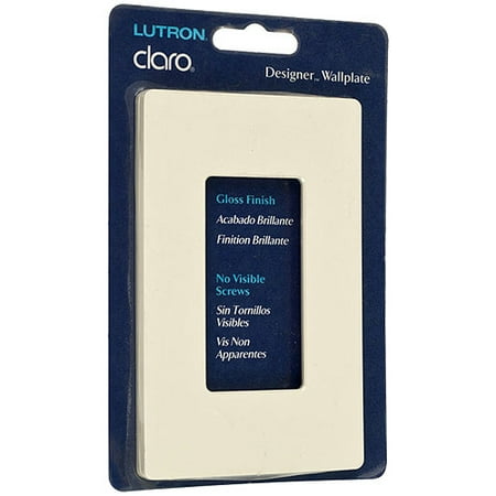 Lutron Claro Single Gang Rocker Wallplate, Almond, Gloss Finish