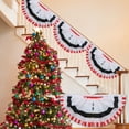 thumbnail image 2 of Christmas Fan-Shaped Yard Flag – Polyester Scalloped Banner with Canvas Header & Eyelets – Outdoor/Indoor Fence, Porch or Window Hanging Decor, 2 of 5