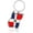 Flag, variant on Stainless Steel Dominican Republic Flag Keychain