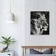 thumbnail image 4 of JRXY Lion and Lioness Hug Poster Black and White Animal Lion Wall Art Picture Print Canvas Painting Modern Home Living Room Decor Poster  pattern1, 4 of 5