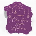 thumbnail image 2 of Inkdotpot Pack Of 50 Merry Christmas & Happy Text Paper Tags DIY Craft Bracket Shape Real Rose Gold Foil Hang Tags, 2 of 7