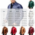 thumbnail image 3 of PBFRDSJ Men's Stand Collar Faux Leather Jacket Classic Biker Style Motorcycle Coat Casual Lightweight Zip Up Slim Punk Biker Outwear, 3 of 9