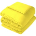 thumbnail image 5 of 5 Piece New Half Pinch Pleated Pattern Comforter Set, 800 TC, 100% Egyptian Cotton, Twin/Twin XL Size Yellow Solid, 5 of 6