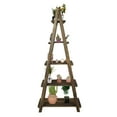 thumbnail image 4 of Fionafurn 5-Tier 51'' Ladder Shelf Bookshelf Bookcase Storage Display Plant Leaning Shelf Brown, 4 of 10