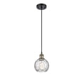 thumbnail image 3 of 516-1P-WPC-G1215-6 Innovations Lighting Ballston Athens Water Glass 1 Light 6" Cord Hung Mini Pendant Black Antique Brass, 3 of 5