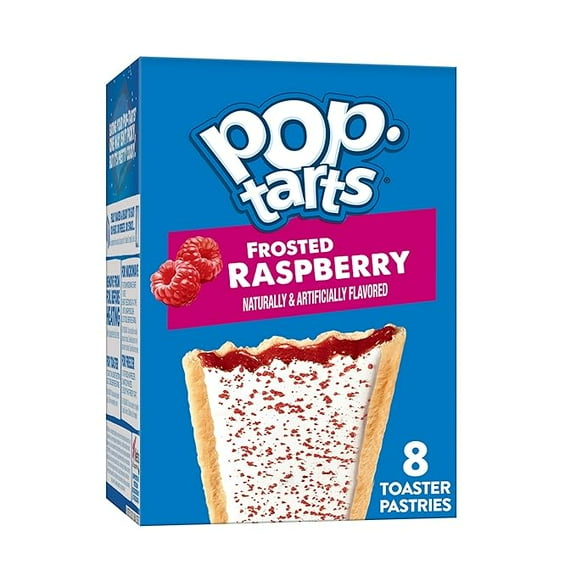 Pop-Tarts Toaster Pastries, Breakfast Foods, Kids Snacks, Frosted Raspberry, 13.5oz Box (8 Pop-Tarts)( Pack of 3 )