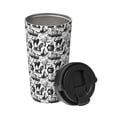 thumbnail image 2 of KLL Black White Halloween Pattern Stainless Steel Vacuum Insulated Tumbler - Carry Insulated Coffee Mug - Reusable Insulated Cold Brew Iced Coffee Cup Thermos, 2 of 8