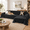 Black-Large, variant on Sectional Couch Covers Cover For Sofa 2 Pieces L Shapeniture Protector Pets Slipcover 3-4 Cushion (71"x118"+91"x134" Navy Blue)