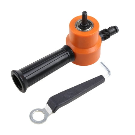 

Double for Head Sheet Metal Nibbler Saw Cutter 360 Degree Adjustable Drill Attachment with for Extra Punch Free Cutting