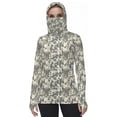 thumbnail image 3 of QIUOMBBP Women's UPF 50+ Hoodie with Face Mask & Thumb Holes Long Sleeve Ice Silk Camo Sun Protection Shirt Summer Plus Size Breathable Fishing Tops Multicolor XXXXL, 3 of 8
